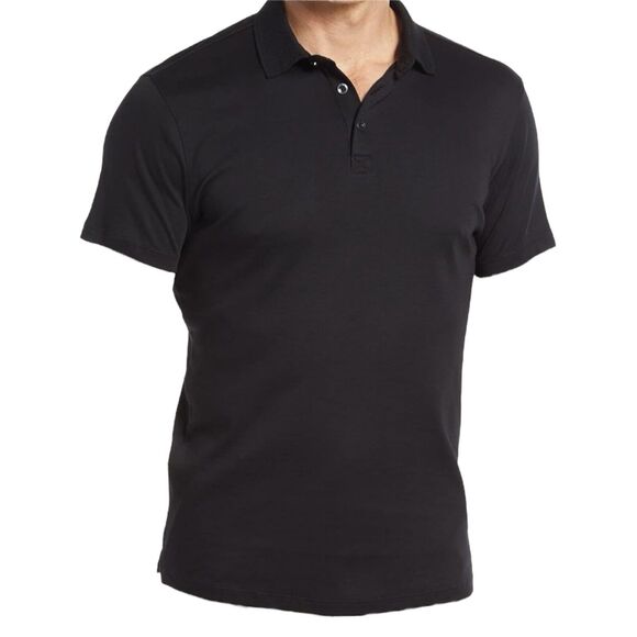 Robert Barakett Shirt Men Size Medium Black THE BARAKETT POLO - Picture 3 of 4